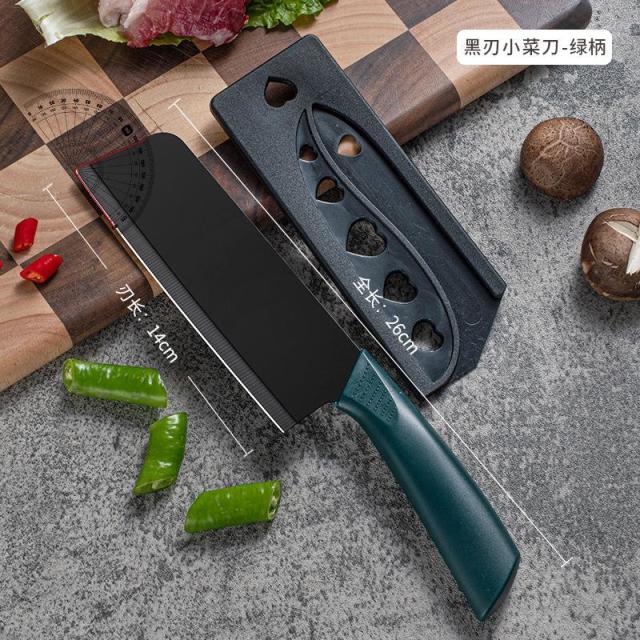13451421.黑刃菜刀家用刀具切肉片刀水果刀女士刀厨房厨师刀切菜刀