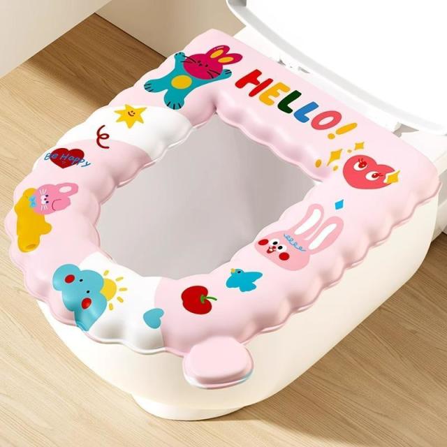 13456652.马桶坐垫四季通用防水卡通马桶垫圈坐便套马桶垫子