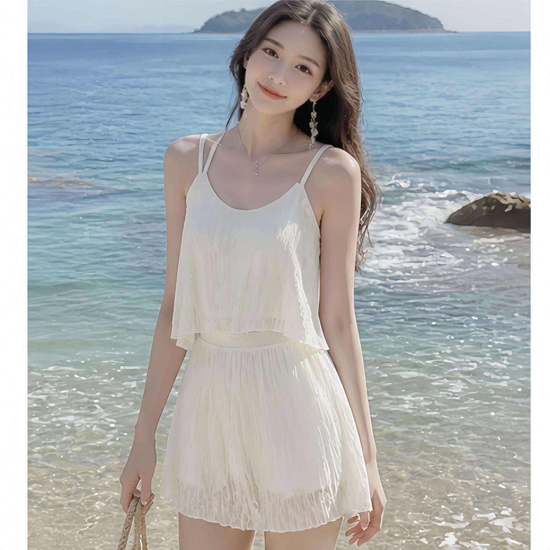 13463210.泳衣保守夏季遮肚显瘦连体蕾丝游泳衣女泳装