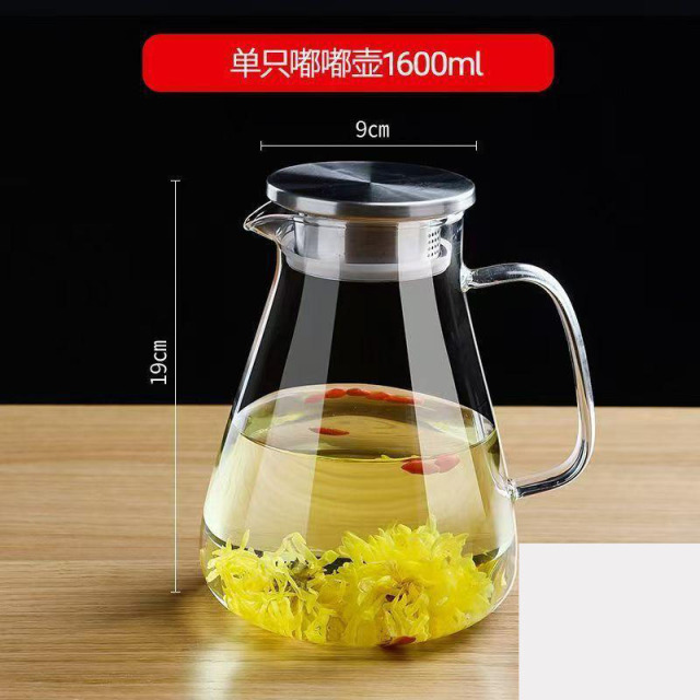 13462284.玻璃冷水壶凉水壶家用耐高温凉水杯耐热防爆大容量凉白开茶壶理定