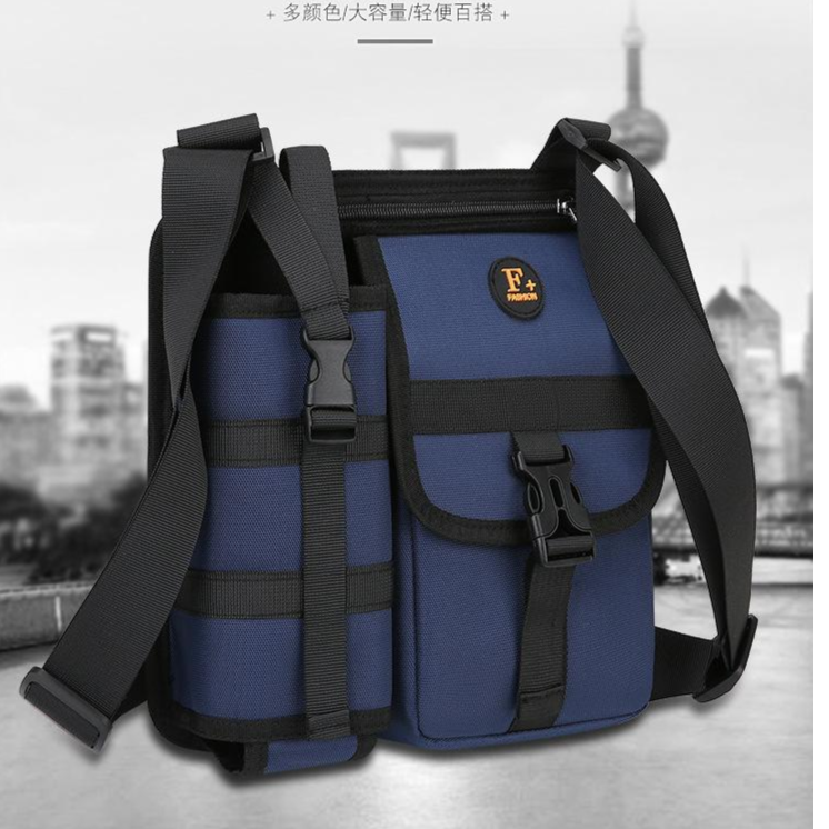 13464173.男士单肩斜挎包户外休闲包旅游水壶包耐磨防水雨伞斜挎包