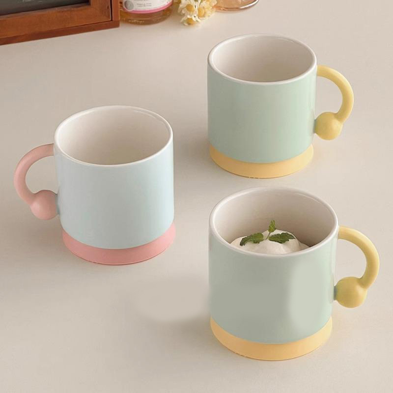 13462448.高颜值简约马克杯陶瓷小众情侣杯子家用喝水燕麦甜品杯