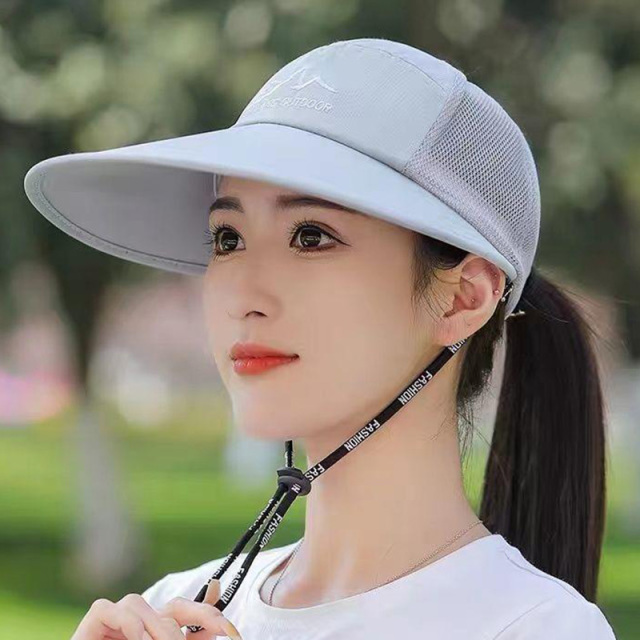 13466036.帽子女夏天薄遮阳鸭舌帽户外骑车帽男休闲透气防晒钓鱼太阳棒球帽