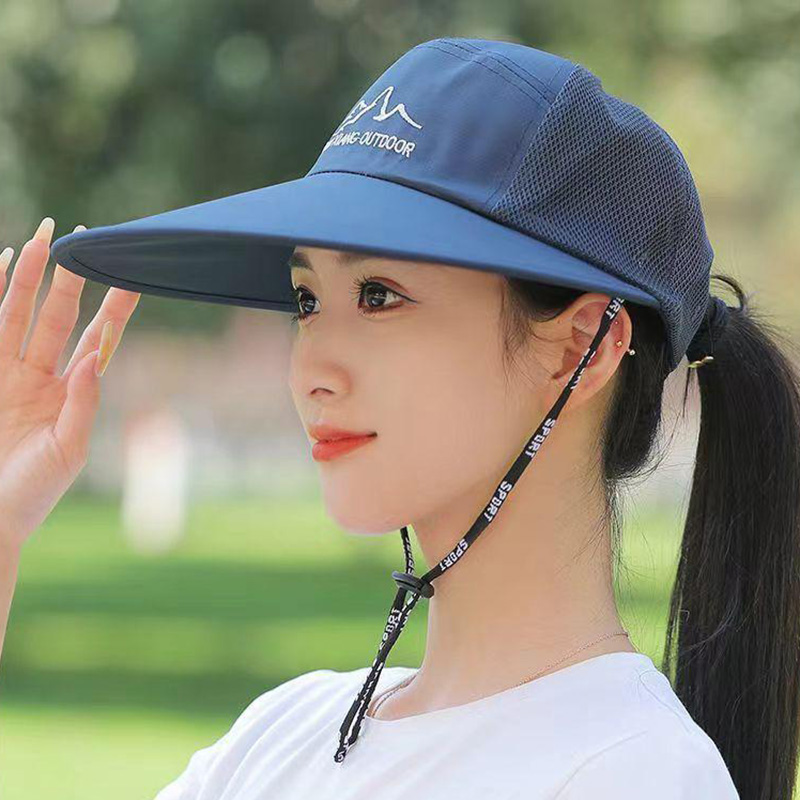 13466036.帽子女夏天薄遮阳鸭舌帽户外骑车帽男休闲透气防晒钓鱼太阳棒球帽