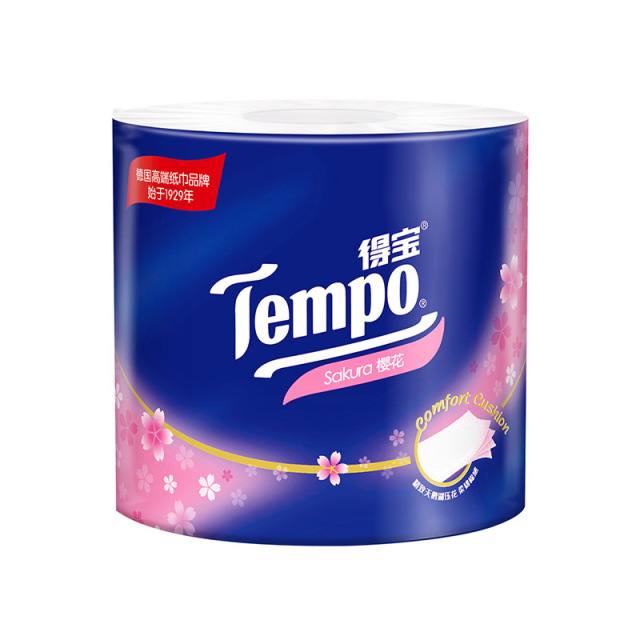 13700579.Tempo得宝卷纸4层160g有芯卷筒纸巾家用厕纸宿舍擦手纸卫生纸