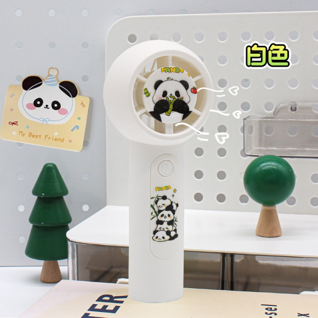 13506381.夏季新款萌宠涡轮手持小风扇充电迷你usb便携三档小电扇