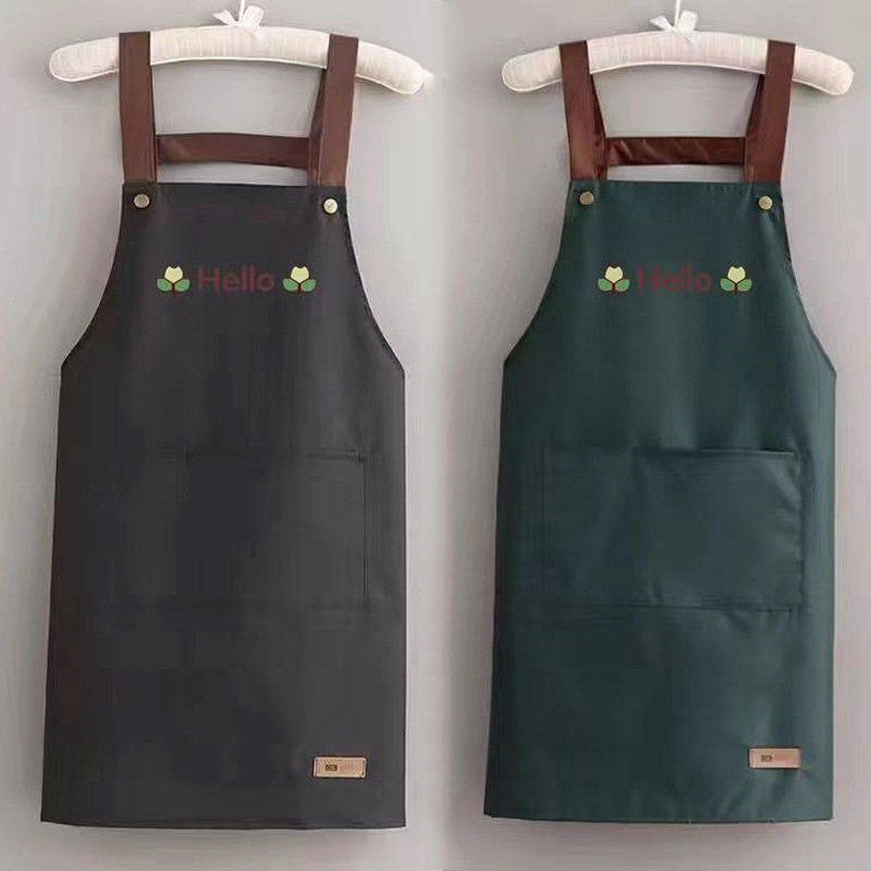 13530246.防水围裙摆摊年轻人防油防污美甲店餐饮工作服