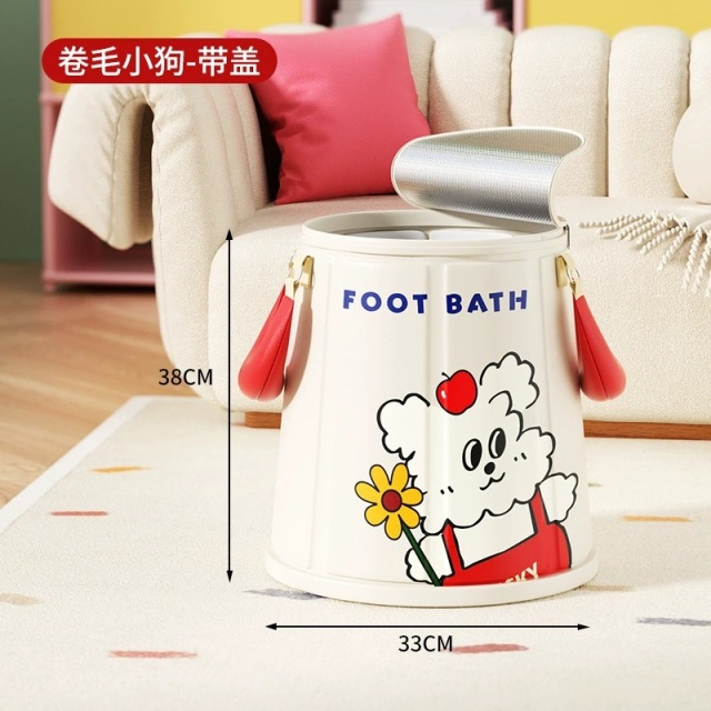 13530097.折叠泡脚桶便携式保温泡脚盆可手提加高防漏水加厚泡脚恒温足浴桶