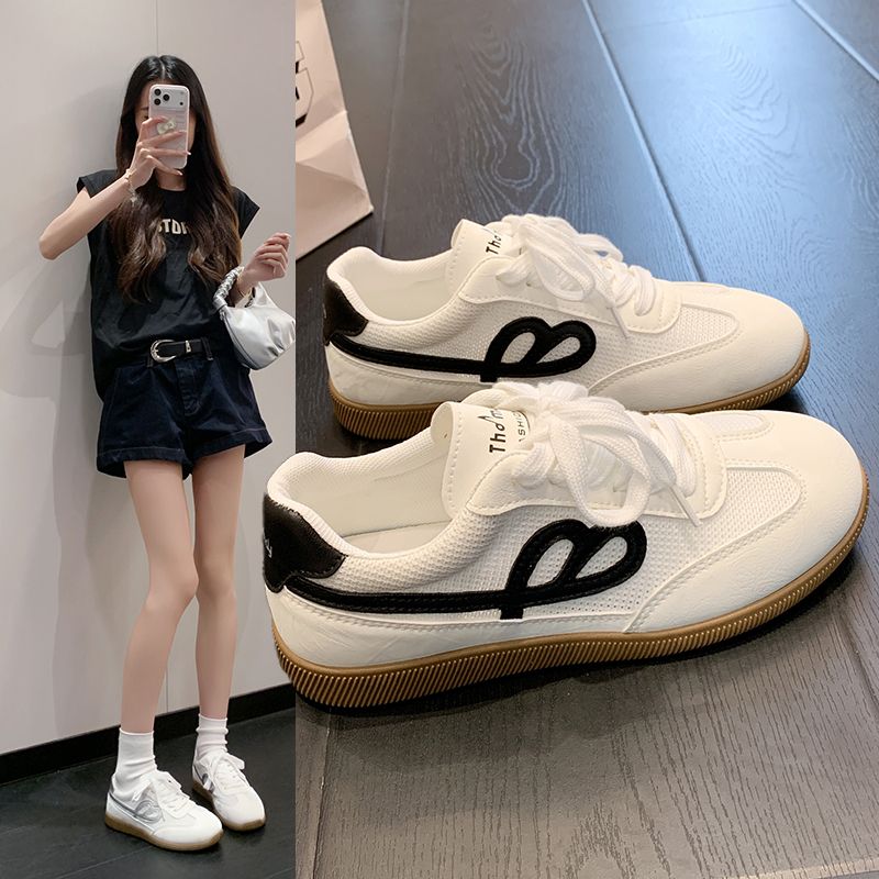 13365847.曼丽玲爆款透气德训小白女鞋女款新款百搭休闲运动阿甘薄底鞋子