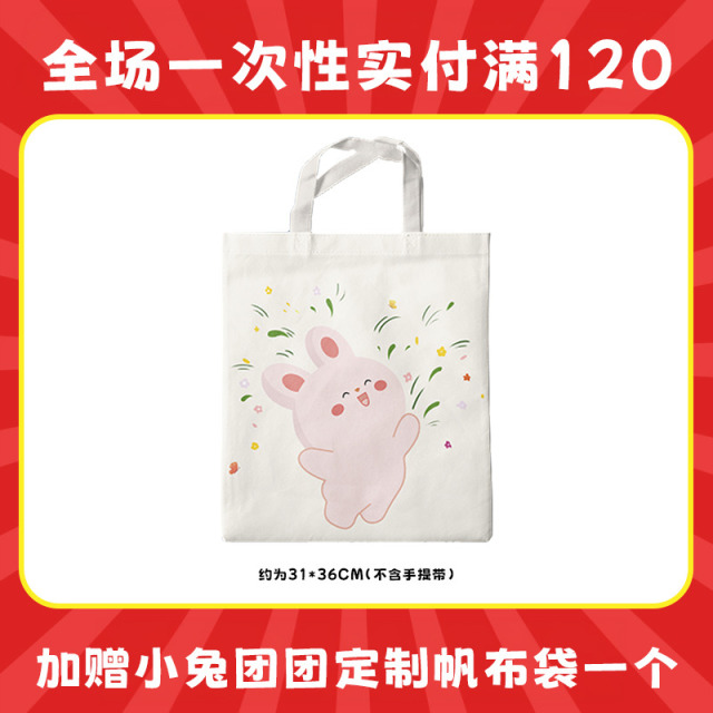 13617729.【赠品】小兔团团帆布袋 可装零食