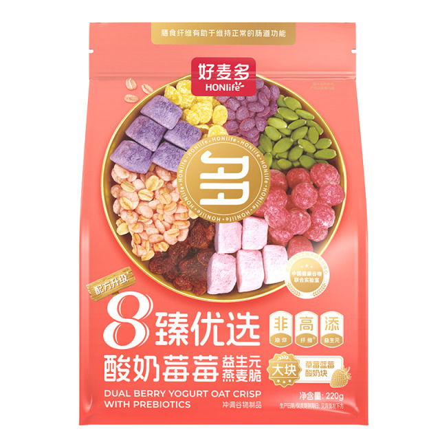 13604824.【任选5件49.9元】酸奶莓莓益生元燕麦脆220g
