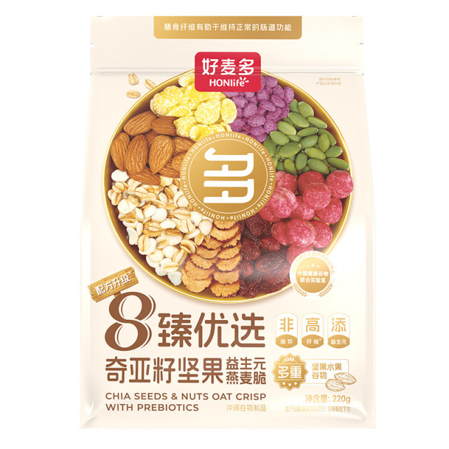 13604797.【49.9元任选5件】	奇亚籽坚果益生元燕麦脆220g