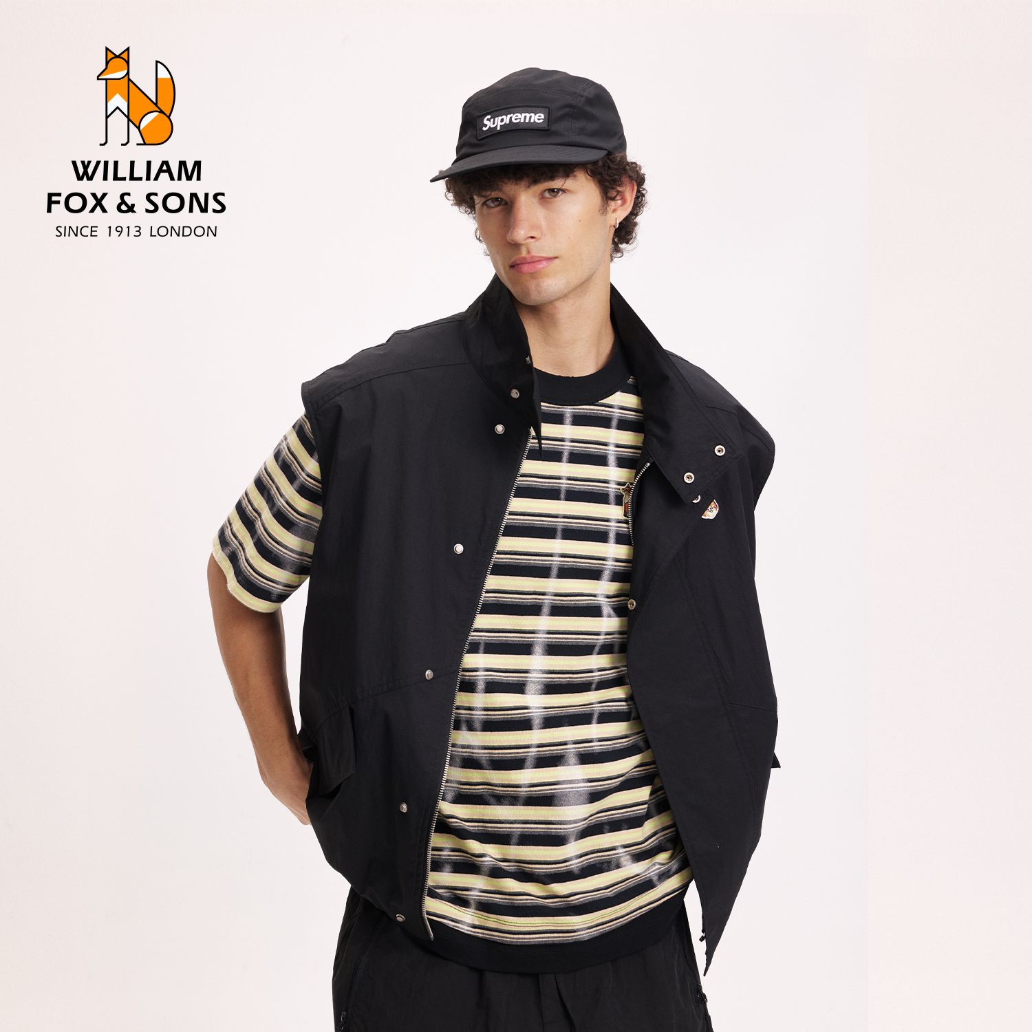 13414225.WILLIAM FOX&SONS 英国小狐狸 2026春夏轻户外机能风暗扣立领马甲潮流无袖外套