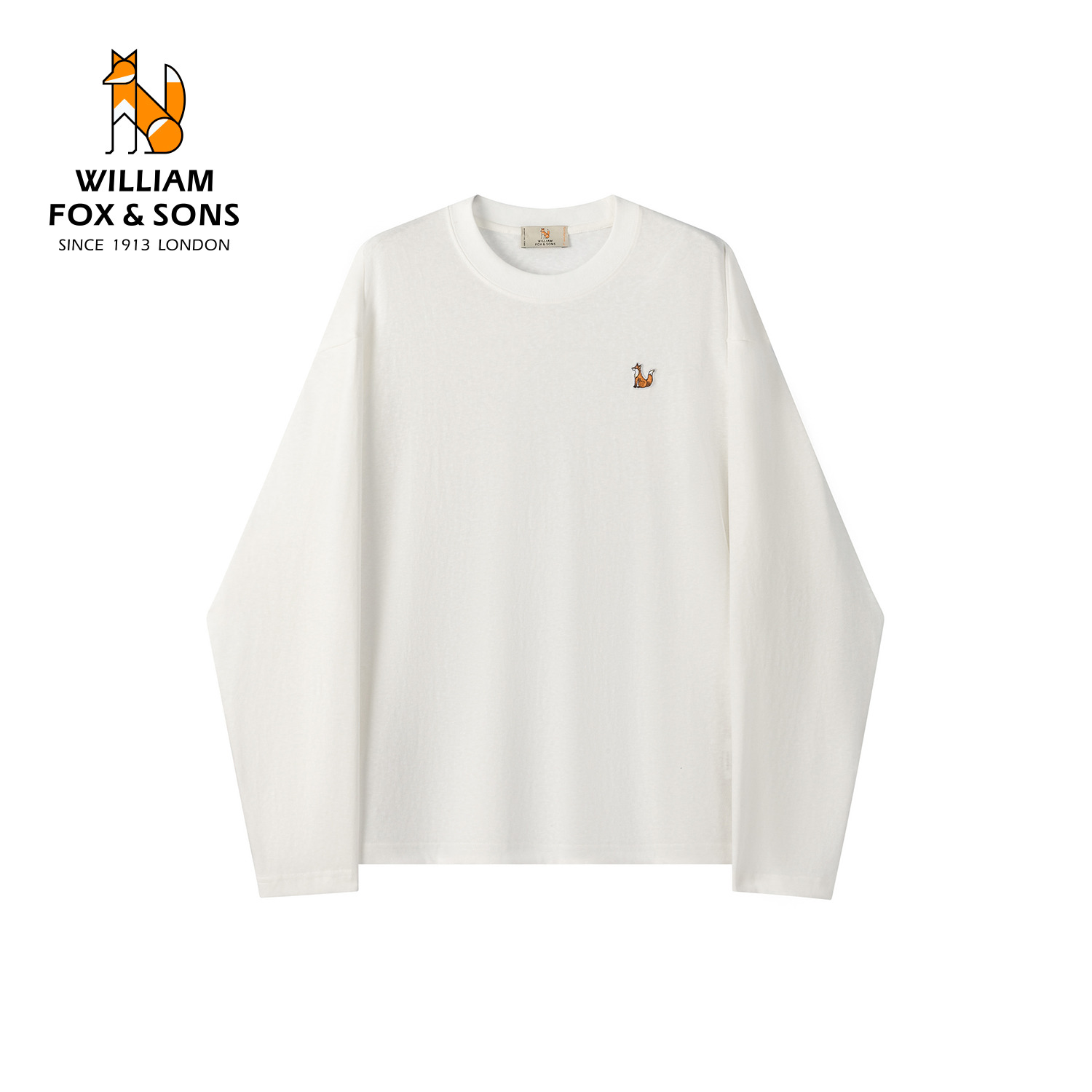 13418091.WILLIAM FOX&SONS 英国小狐狸 2026春夏凉感雪花棉双色混纱物理防晒长袖T恤打底罩衫