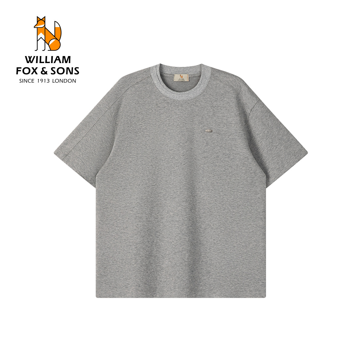 13415719.WILLIAM FOX&SONS 英国小狐狸 2026夏季撞色双层领解构设计透气弹力双色混纱短袖T恤