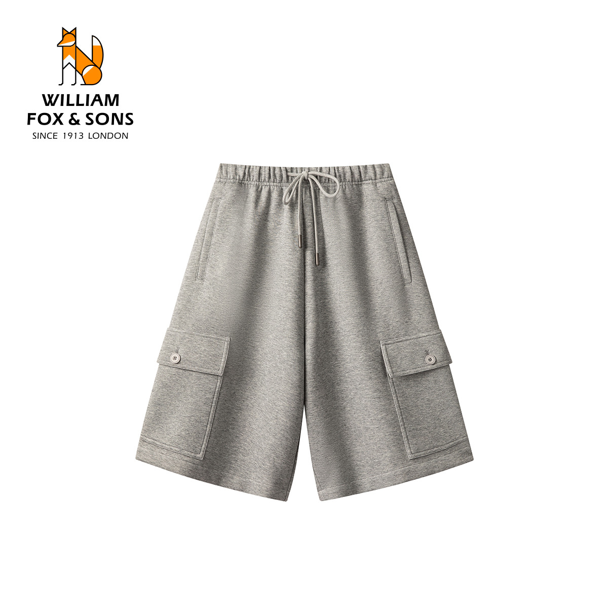 13417766.WILLIAM FOX&SONS 英国小狐狸 26年夏‘Studios设计师款’双色混纱空气层抽绳过膝短裤