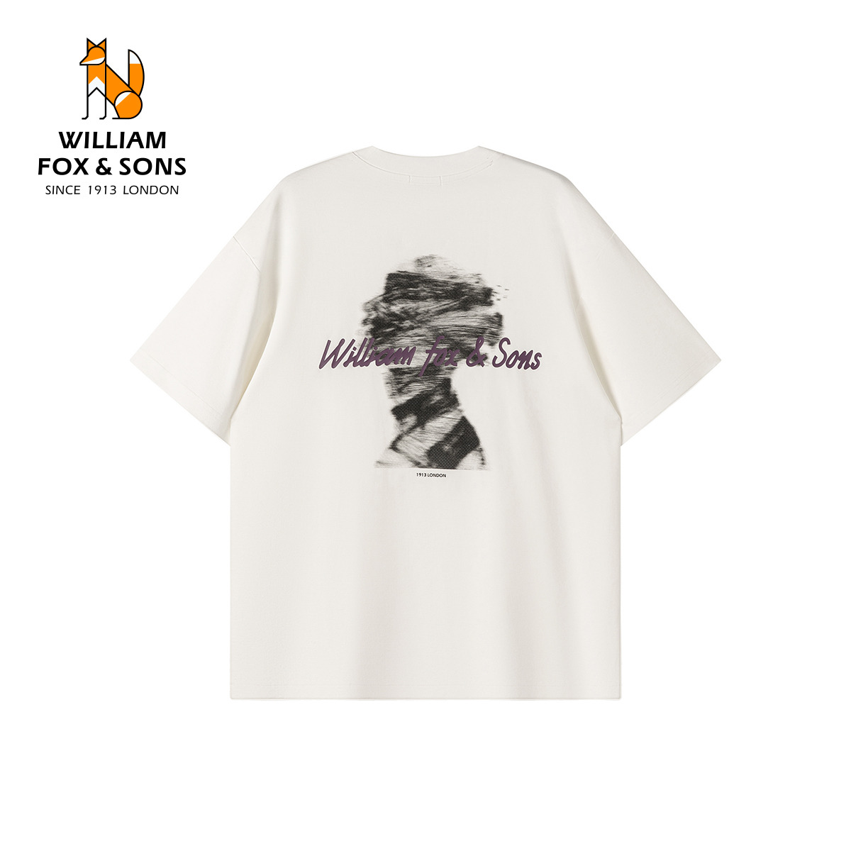 13416021.WILLIAM FOX&SONS 威廉福克斯 26夏‘思维迷宫’抽象艺术印花潮流轻薄棉感短袖T恤男