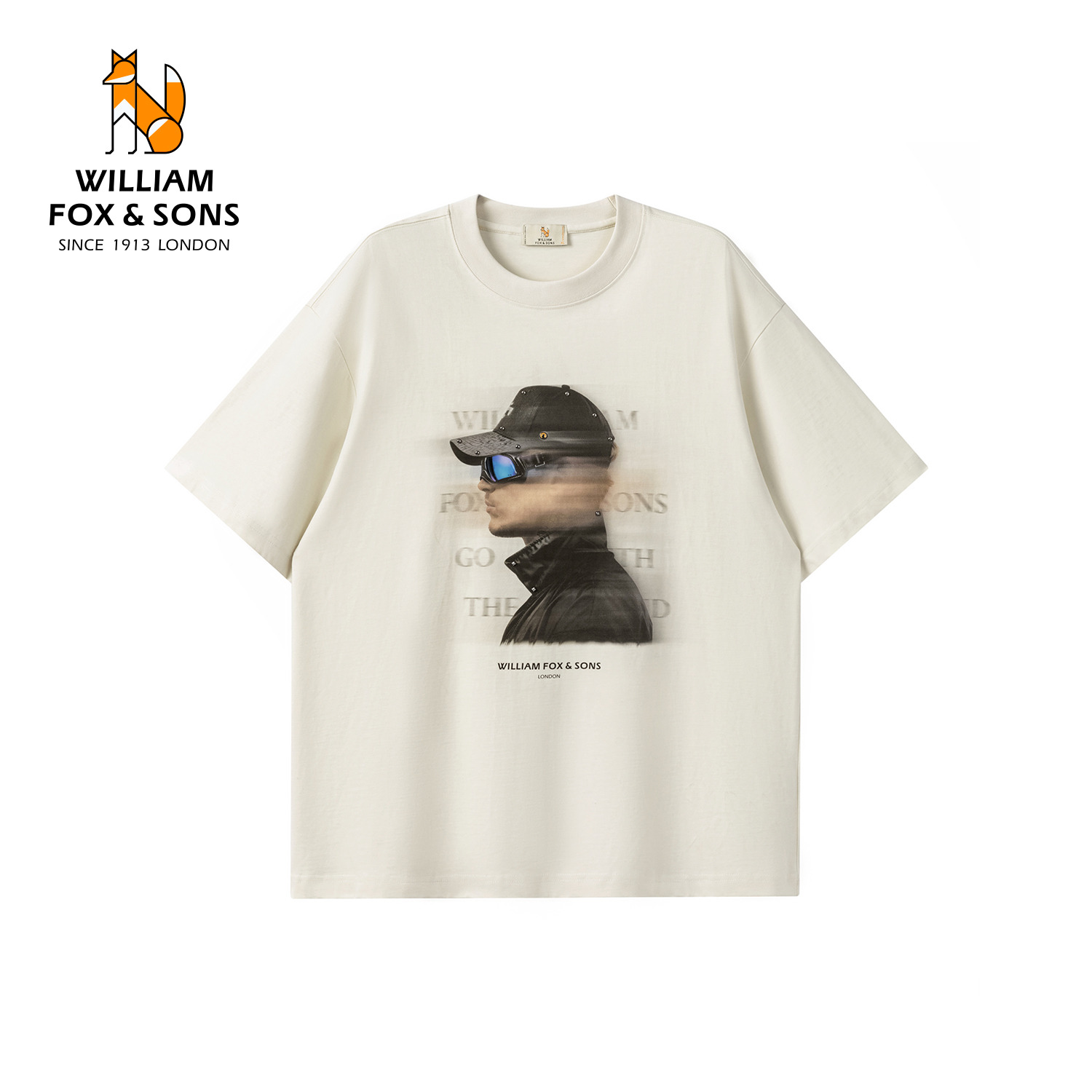 13418071.WILLIAM FOX&SONS 英国小狐狸 26夏‘虚境漫游’潮流街头人像印花100%棉短袖T恤男女