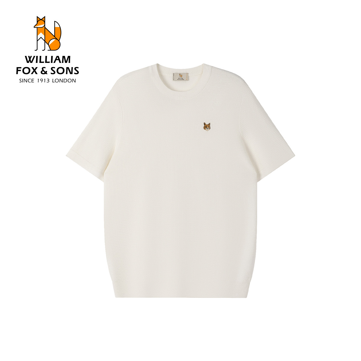 13452846.WILLIAM FOX&SONS 【100%莱赛尔】英国小狐狸2026夏轻奢老钱风云感针织透气短袖T恤