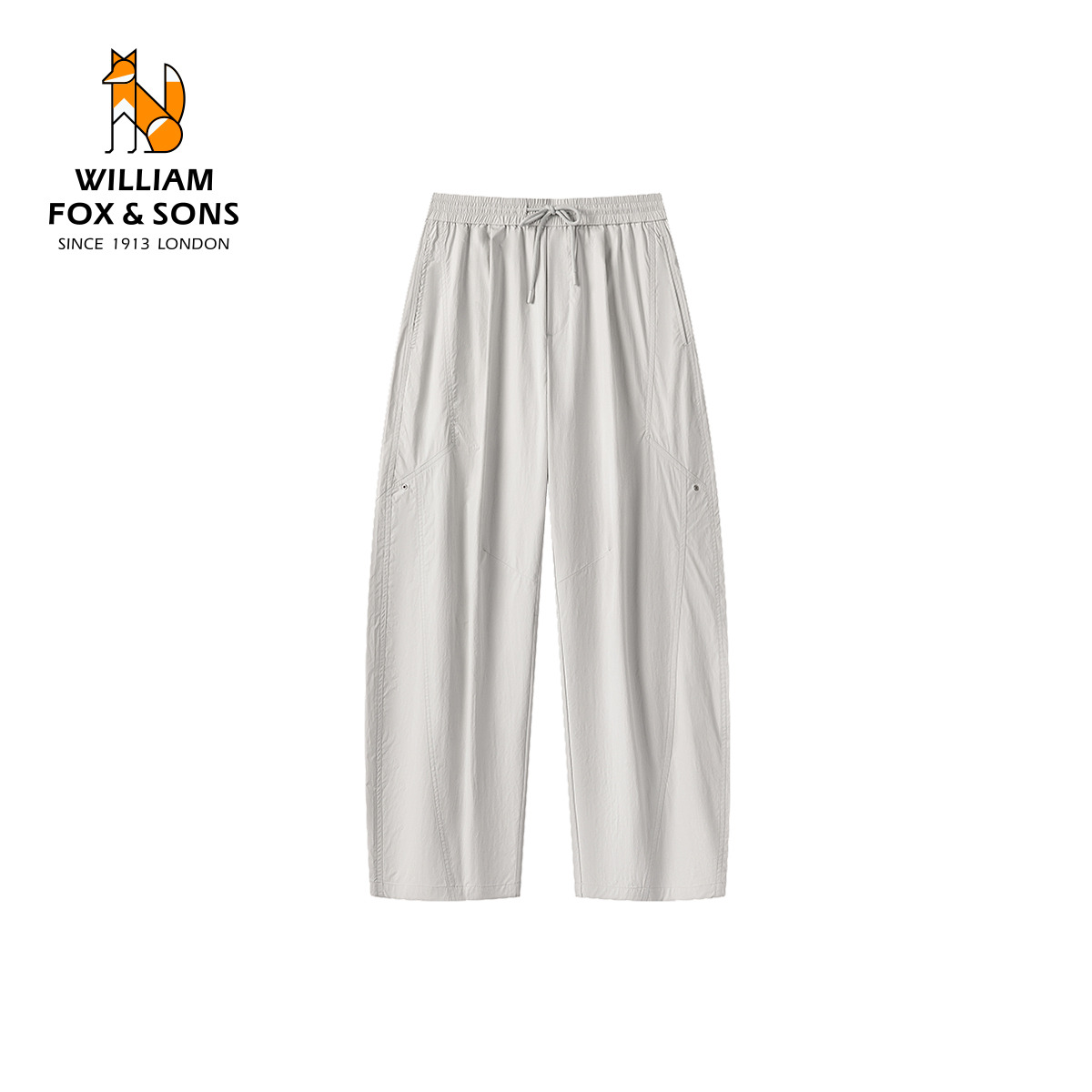 13454122.WILLIAM FOX&SONS 威廉福克斯 【接触凉感↓℃】威廉福克斯26夏解构分割轻薄透气抽绳弯刀休闲裤