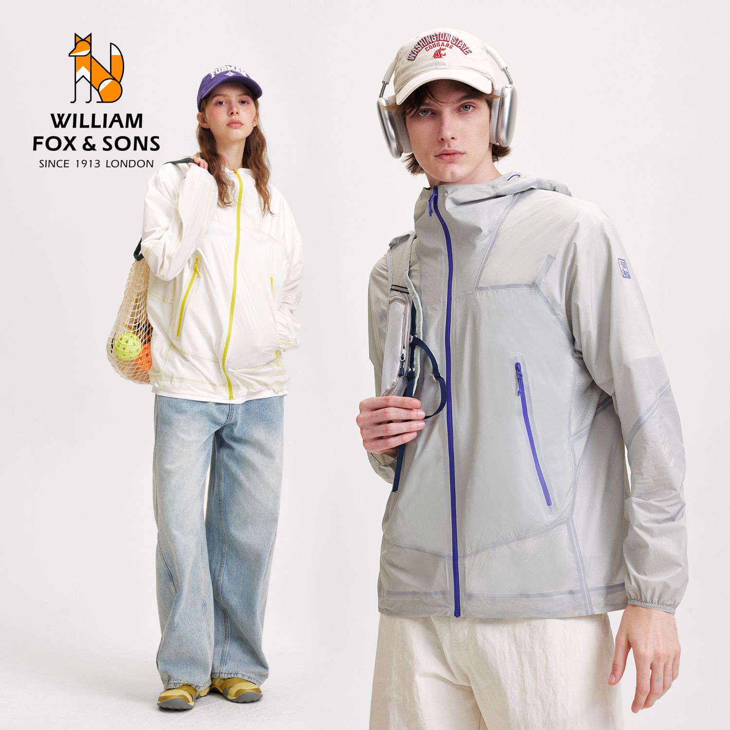 13454281.WILLIAM FOX&SONS 威廉福克斯 26年夏户外全压胶防水轻薄皮肤衣UPF300+防晒服男女外套