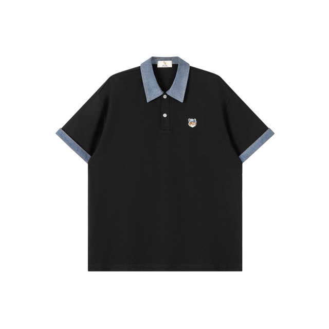 13461244.WILLIAM FOX&SONS 2026年夏季空气层莱赛尔夏短袖cleanfit学院风撞色牛仔翻领POLO衫
