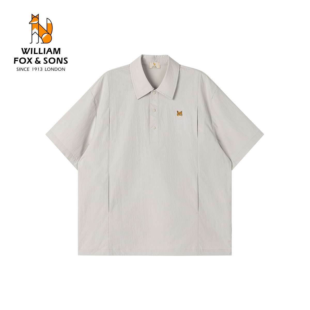 13459193.WILLIAM FOX&SONS 威廉福克斯 2026夏季120g轻薄设计感立体裁剪休闲短袖POLO衫套装