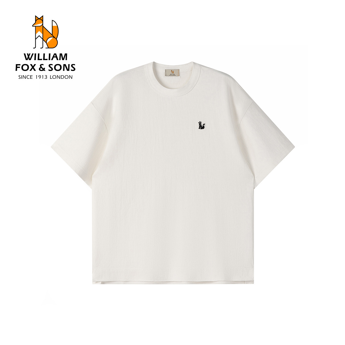 13461221.WILLIAM FOX&SONS 威廉福克斯 2026年夏260g重磅50支高密凉感莱赛尔短袖T恤开叉下摆