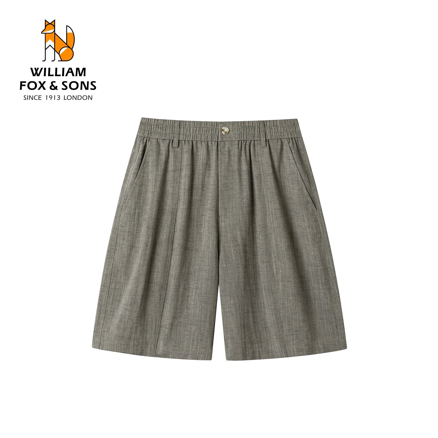 13464062.WILLIAM FOX&SONS 威廉福克斯 26夏季高级感意式老钱风亚麻透气抽绳短裤松弛感五分裤