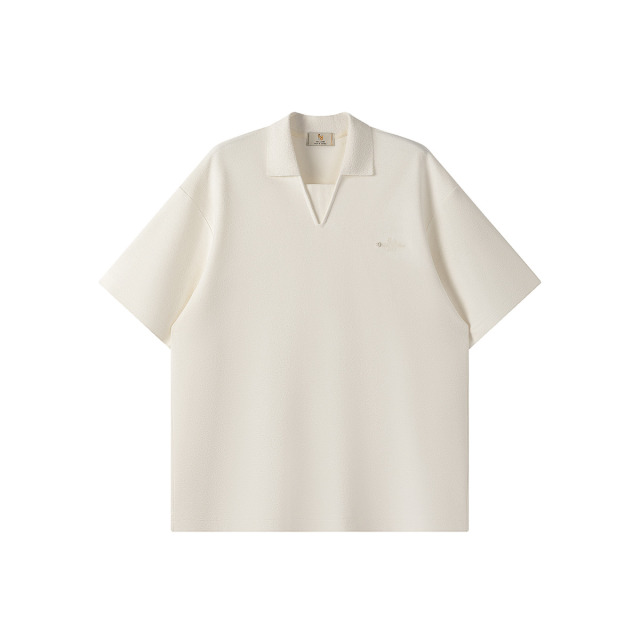 13464392.WILLIAM FOX&SONS 英国小狐狸 26年夏季新款设计感V领棉感弹力休闲短袖polo衫男