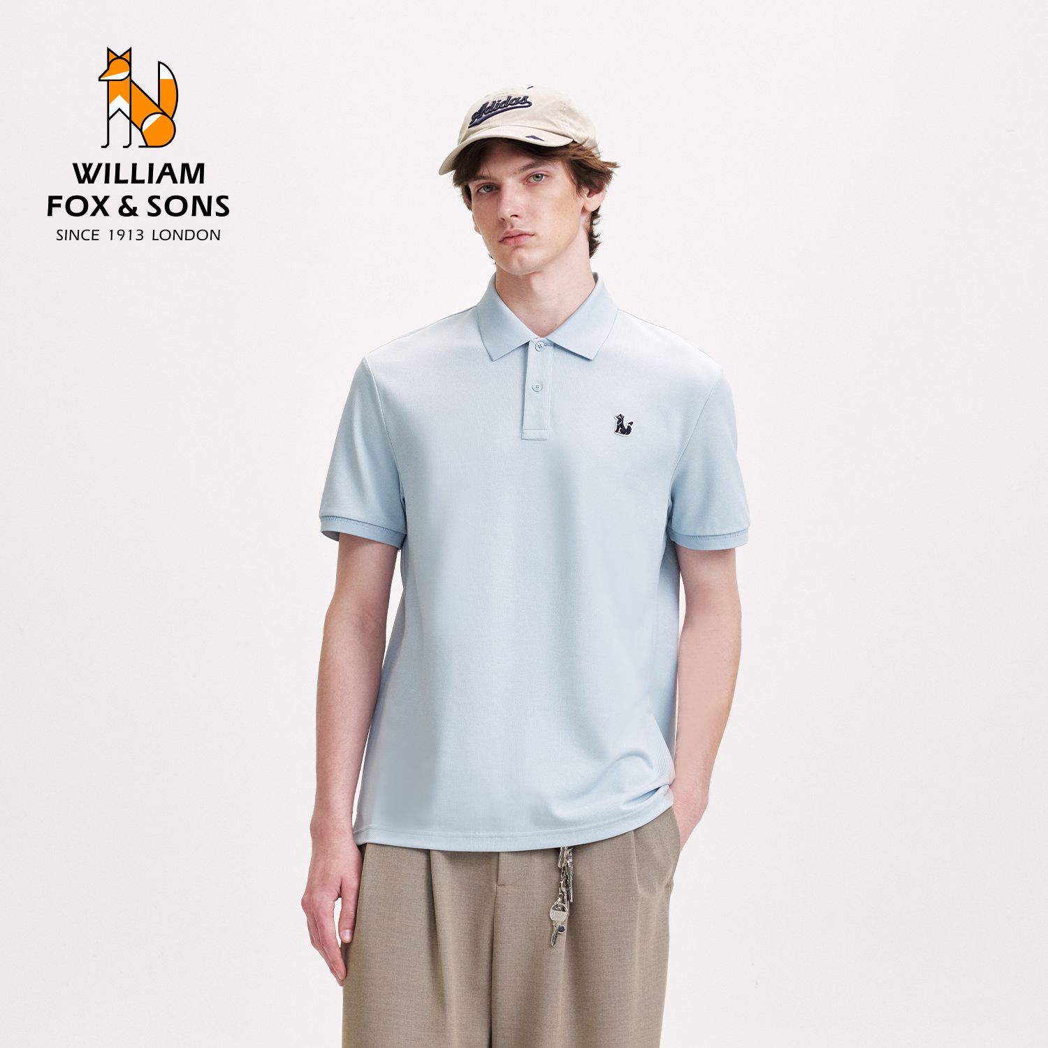 13463975.【桑蚕丝】WILLIAM FOX&SONS 威廉福克斯 2626年夏季7A抗菌科技高智精英通勤短袖POLO衫男
