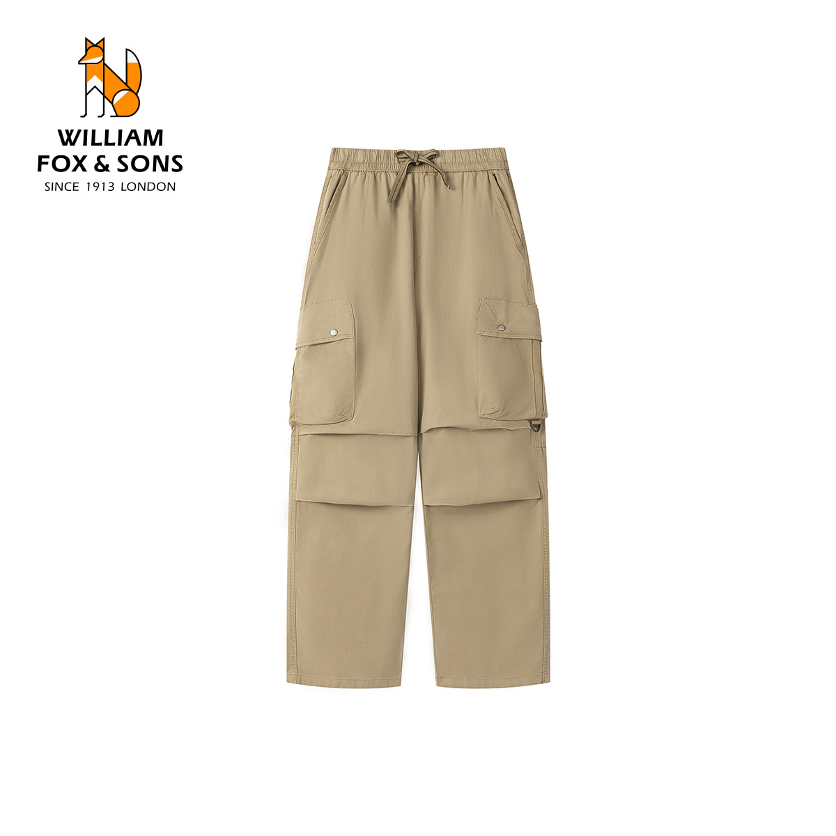 13600125.WILLIAM FOX&SONS 威廉福克斯  26夏轻户外大口袋工装裤捏褶设计伞兵休闲裤男