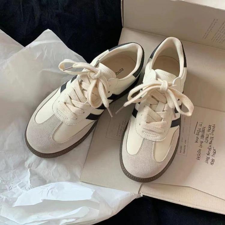 13379150.大码休闲磨砂板鞋女运动百搭复古单鞋板鞋德训鞋女鞋