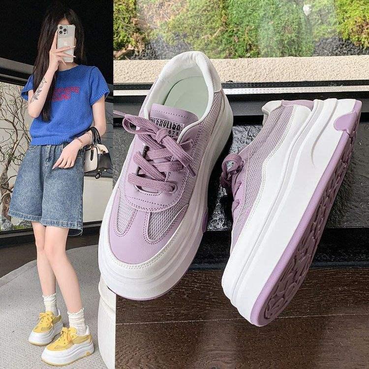 13377856.春季厚底休闲鞋女百搭时尚松糕鞋运动鞋轻便百搭板鞋