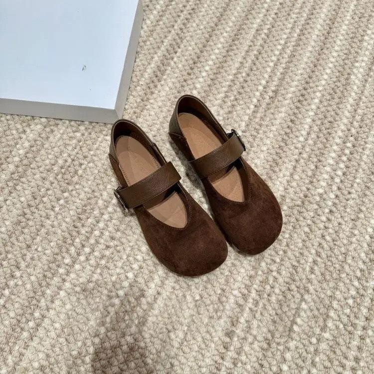 13377677.复古豹纹勃肯鞋女浅口单鞋女一字扣芒果头玛丽珍豆豆鞋芭蕾鞋