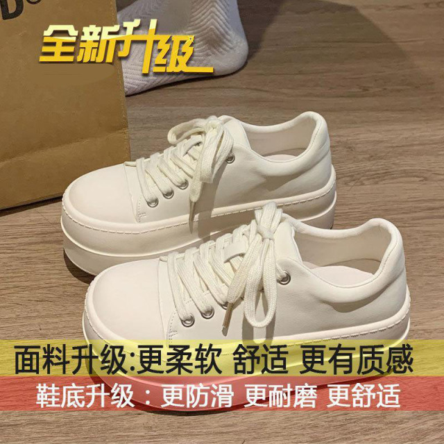 13364492.丑萌大头面包鞋女厚底小白鞋春季百搭休闲板鞋