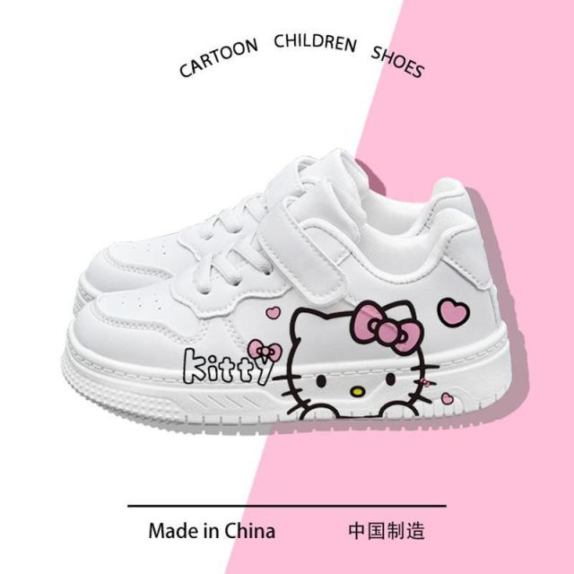 13380467.设计童鞋女童低帮小白鞋百搭卡通板鞋