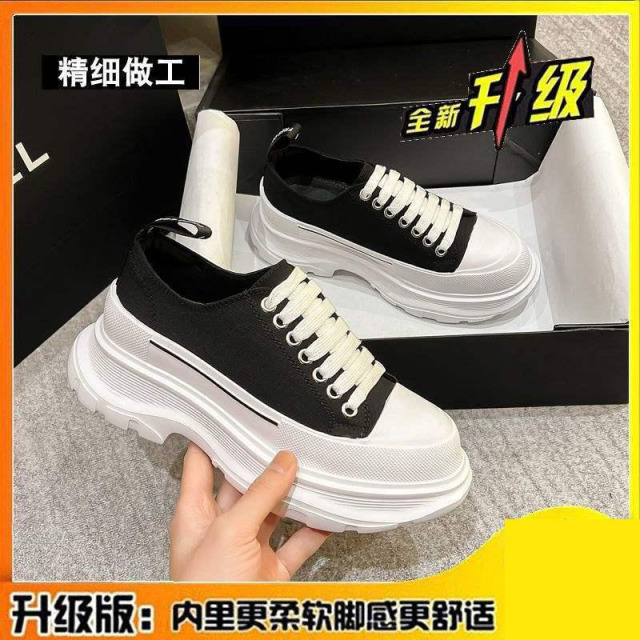 13378862.小白鞋女厚底帆布女鞋子春夏季松糕鞋百搭潮