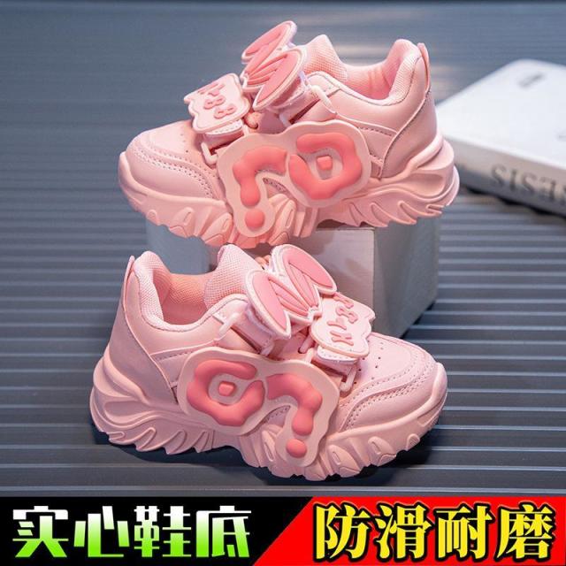 13388567.儿童老爹鞋女童运动鞋春透气休闲鞋百搭软底女孩休闲童鞋