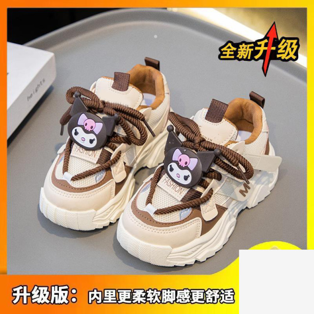13388638.童鞋女童春儿童运动老爹鞋网面女孩大童耐脏鞋子