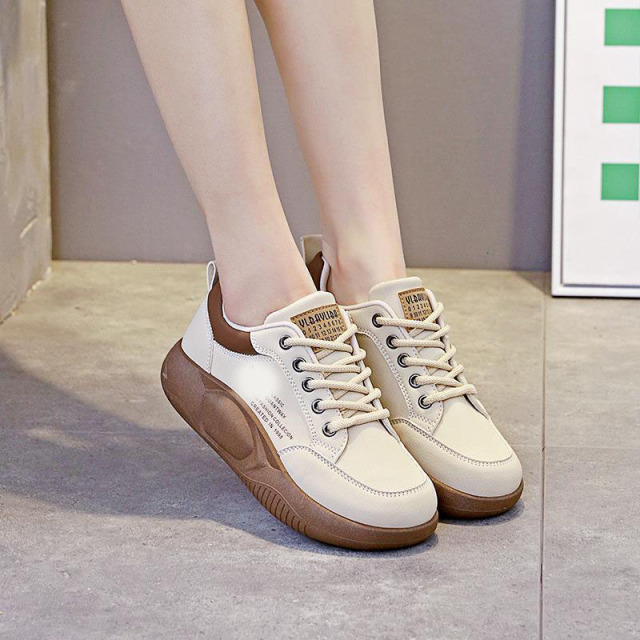 13378992.厚底小白鞋女潮百搭小众春休闲板女鞋子休闲鞋