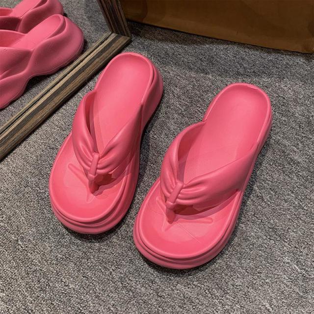 13517923.厚底人字拖女外穿防滑防臭高跟海边沙滩eva夹脚拖鞋女夏
