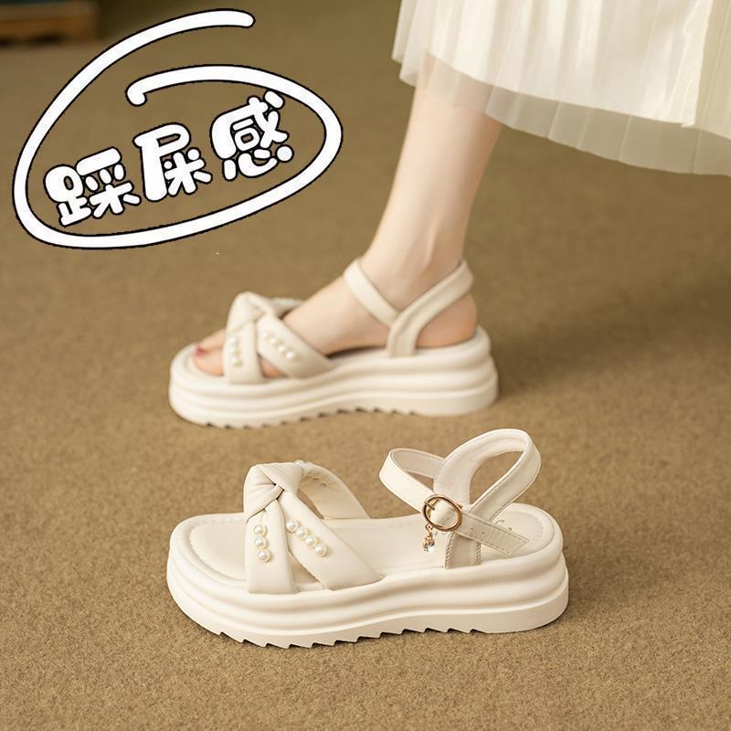 13518008.女式时尚玛丽珍凉鞋女夏季厚底休闲罗马凉鞋