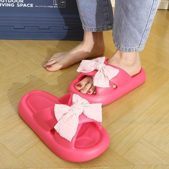 13529924.厚底拖鞋女鞋外穿时尚百搭夏季防滑居家室内蝴蝶结凉拖鞋