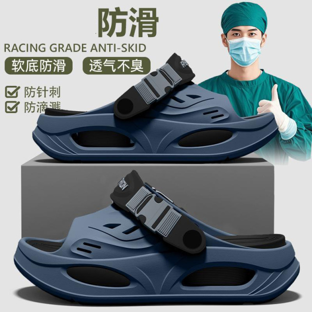 13529616.足弓支撑凉鞋男士夏季外穿耐磨防滑防臭开车厚底凉鞋