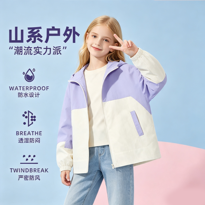 13758285.2026年春秋款TCYJ135童拼色女童衣外套