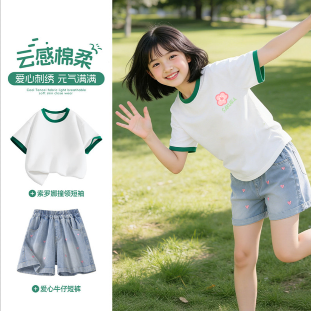 13334944.女童夏套装2026新款夏季运动休闲短裤女孩夏装短袖儿童运动服
