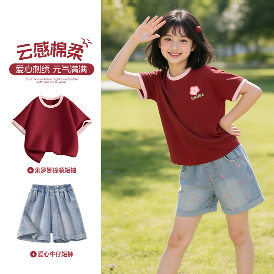 13334944.女童夏套装2026新款夏季运动休闲短裤女孩夏装短袖儿童运动服