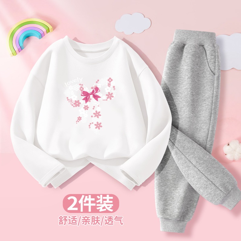 13335040.2026春季新款女童中大童长袖T恤卫裤套装