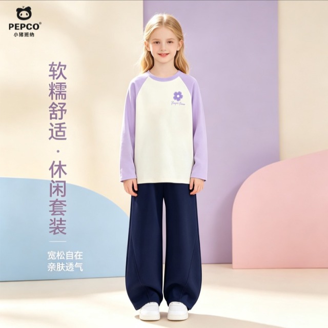 13752066.女童套装2026新款春秋薄款休闲纯棉女孩长袖秋装儿童运动服女